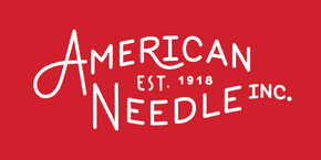 American Needle Inc. logo on a red background