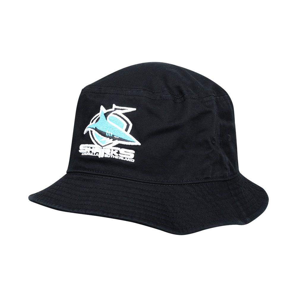 CRONULLA-SUTHERLAND SHARKS NRL TWILL BUCKET HAT BLACK
