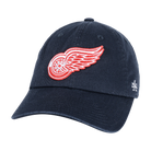 DETROIT RED WINGS BLACK BALLPARK BLUE LINE HAT