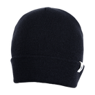 BLANK BLACK CUFFED KNIT BEANIE