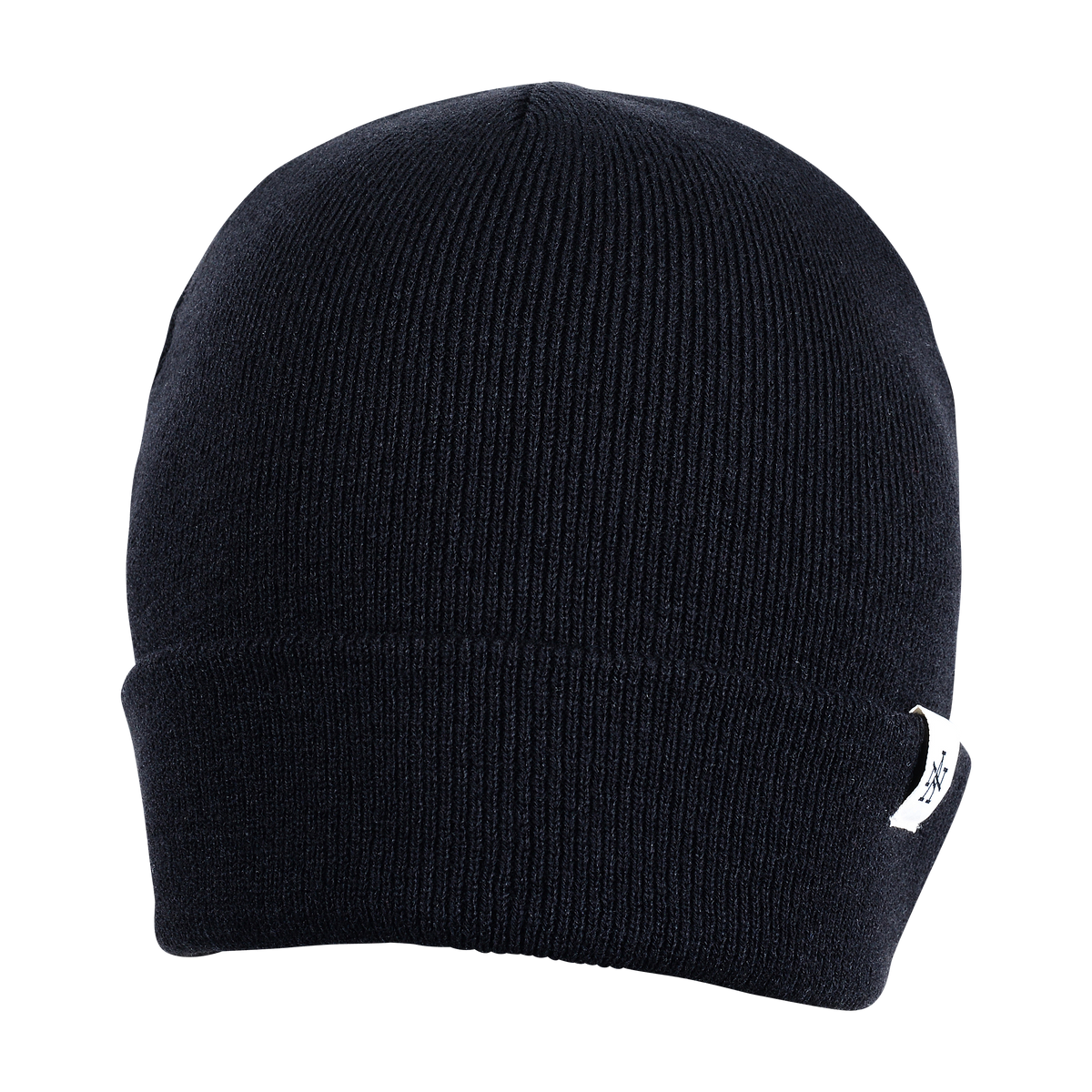 BLANK BLACK CUFFED KNIT BEANIE